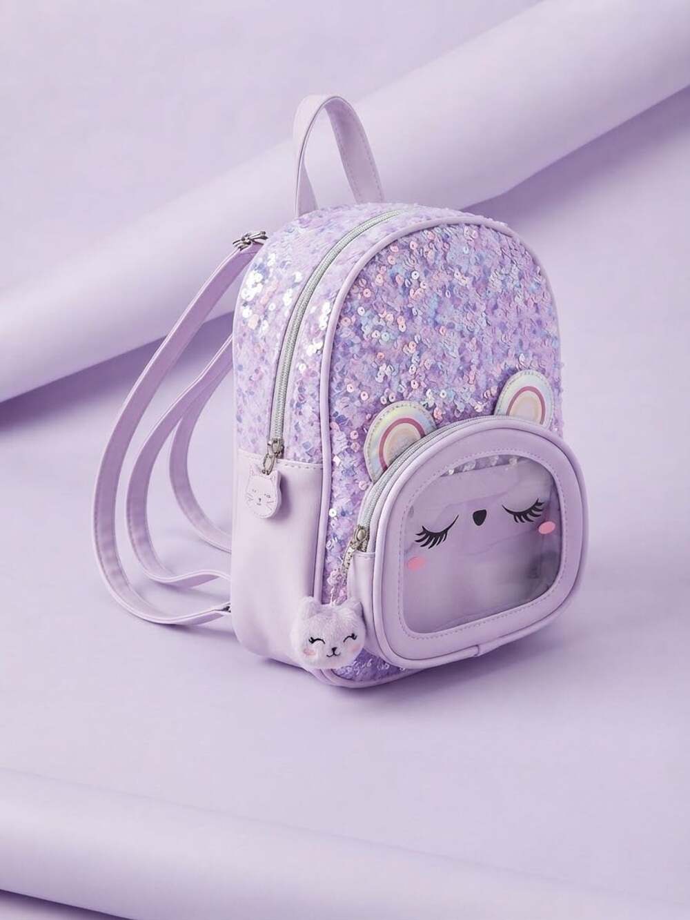 Cat & Jack Girls' 10.5" Sequin Llama Backpack Pink